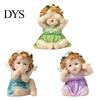 Waterproof Garden Statues Fairy Figurine, Hand-Painted Resin Statue with Wings, Indoor Outdoor Yard Moss Microscape Ornaments Lawn Decor, Landscaping