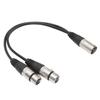 XLR Male to Dual XLR Female Cable XLR Y Splitter Cable Dual Female XLR to Male XLR Mic Combiner Y