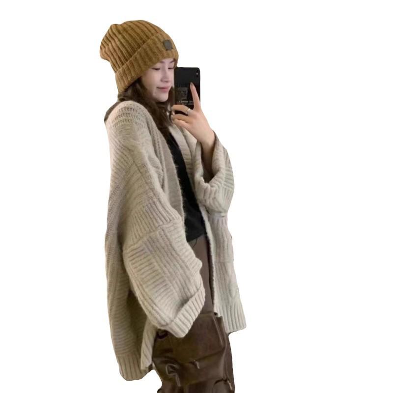 Korean Loose Knit Sweater Cardigan - Mid-Length Women's Autumn/Winter Style