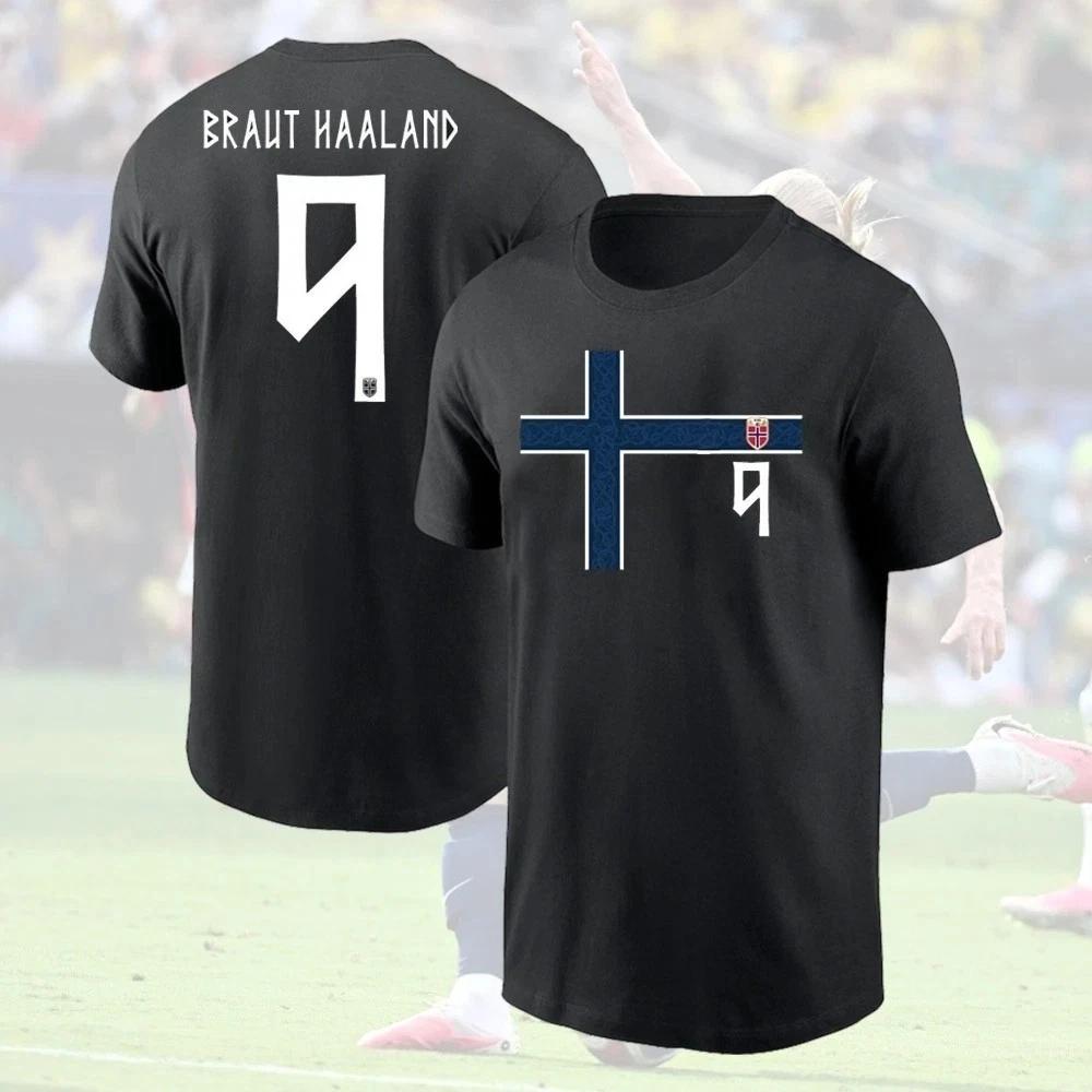 Haaland 9 Koszulka Norwegia 2026 Drużyna Piłkarska Nazwa Zawodnika Numer Koszulka 2026 Lato Unisex Unisex Bawełna Y2K Koszulka Streetwear