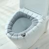 Universal Knitted Toilet Seat Cover with Handle - O-Shaped, All-Season, Winter Cushion