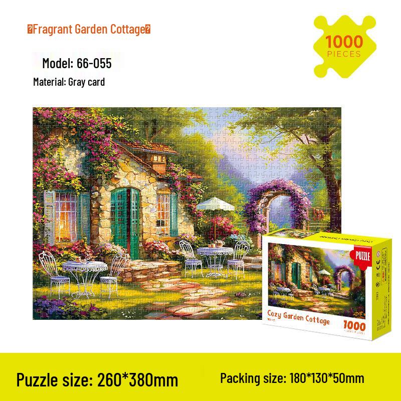 1000-Piece Cartoon Jigsaw Puzzle for Adults and Kids - Challenging Educational Stress Relief Toy Gift