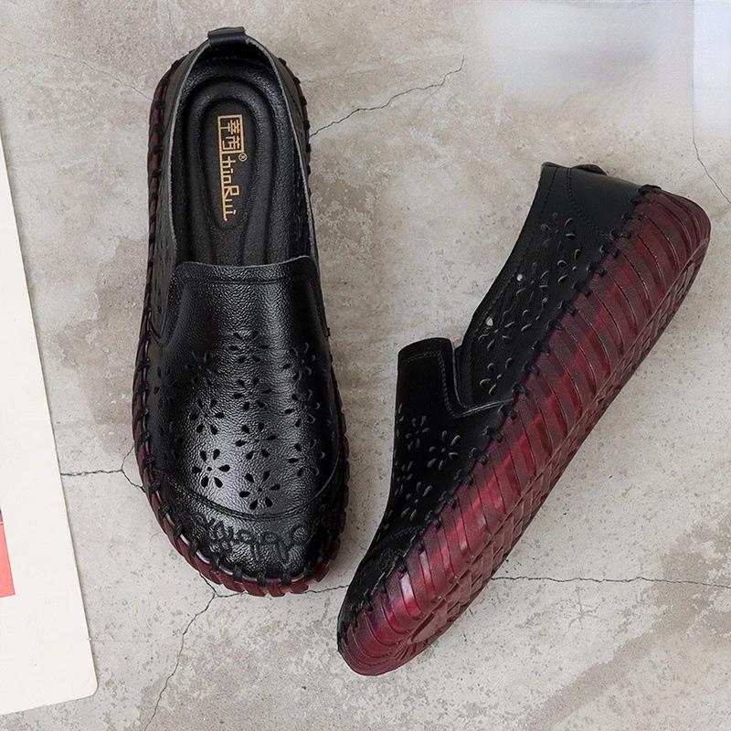 

Черные женские лоферы широкой посадки, дизайнерская весенняя обувь с верхом из натуральной кожи, новая модель 2025 года, оксфорды, кроссовки, женские балетки 35