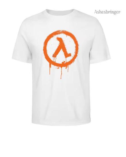 Men s Crew Neck Half-Life Graphic Print T-Shirt Street Casual Style Men s and Women s Top XXS