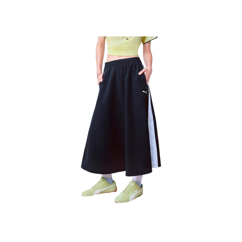 Puma T7 Woven Midi Skirt Fashion Soft Comfortable Skin-Friendly Casual Long Skirt Women Skirts 634064-16