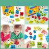Colorful Face Changing Cube Blocks Kids Wooden Toy Logical Think Train Educate