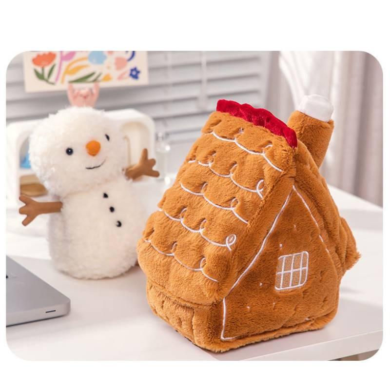 Christmas Plush Toy Gingerbread House Stars Xmas Tree Stuffed Decoration Doll