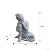 Meditierende Statuendekoration Buddha-Statue, Heimdekorationsfigurine, Grau, Schlafender Buddha, Klein
