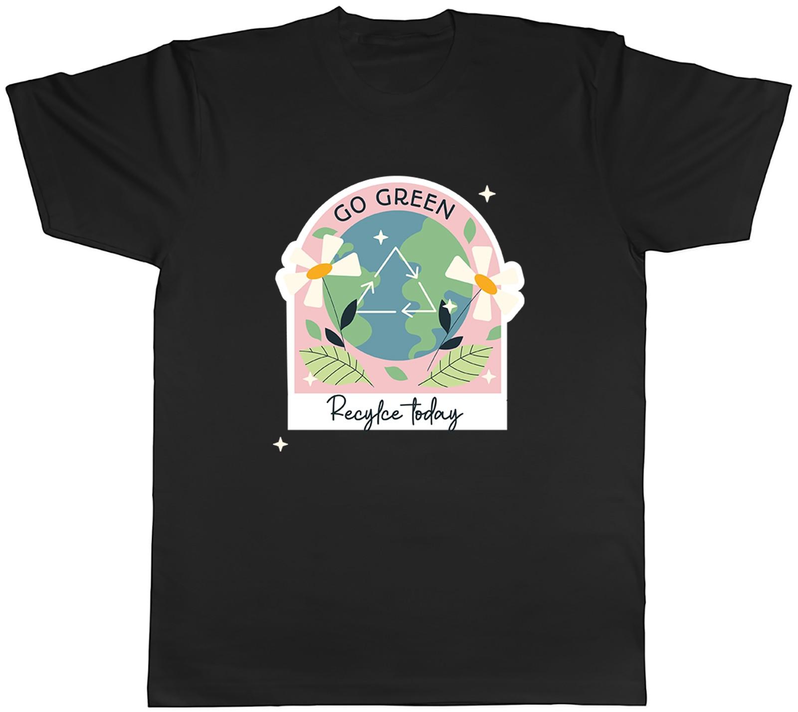 Go Green Recycle Today Mens T-Shirt Tee Gift Top M