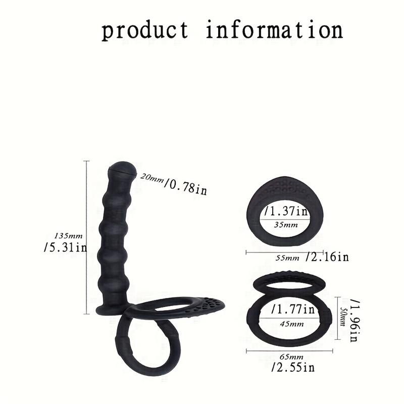 Adult Supplies Sex Toy Silicone Strap On Penis Butt Plug Anal Beads With Cock Ring Delay Ejaculation Wearable Dildo For Men Gay