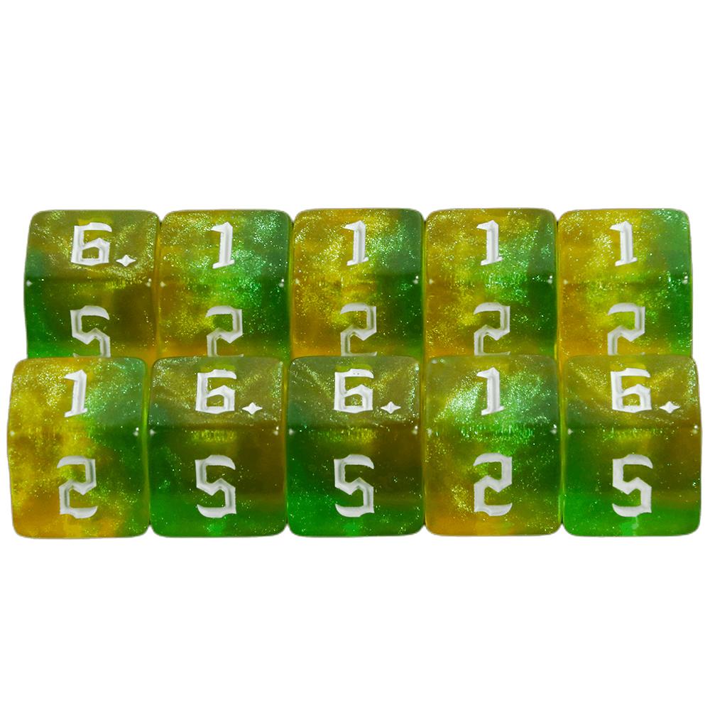 D6 Polyhedral Dice Set 10pcs 6 Sided Digital Dices Table Board Game for Bar Club Party Accessories