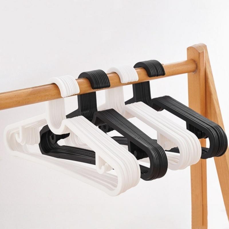 Household plastic hangers with hooks, space-saving, thickened and reinforced, non-marking pants and clothes hanger