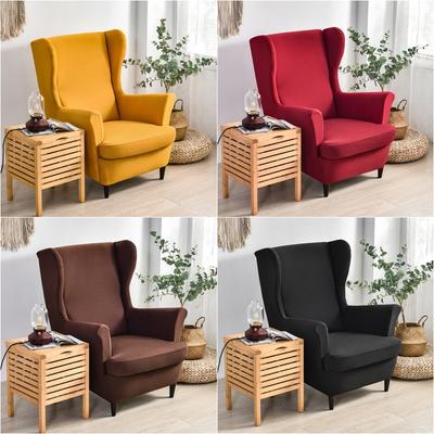 Elasthan-Bezug für Ohrensessel, Stretch, hoher Sesselbezug, Relax-Sofabezug in einfarbiger Farbe, mit Sitzkissenschutz