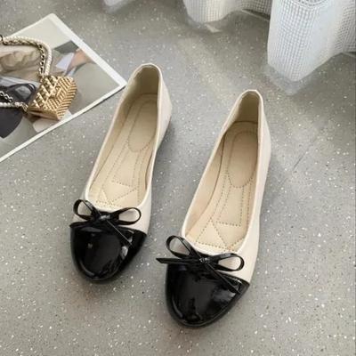 2024 Hot Selling New Solid Color Women's Shoes Slip-on Women's Flat Shoes Spring and Autumn Casual Flat Bottom Bow Women's Shoes