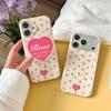 Soft Pink Rose Floral Case With Heart Pop Socket Magnetic For iPhone 15 16 17 Pro Max INS Kawaii Cute Shockproof Cover