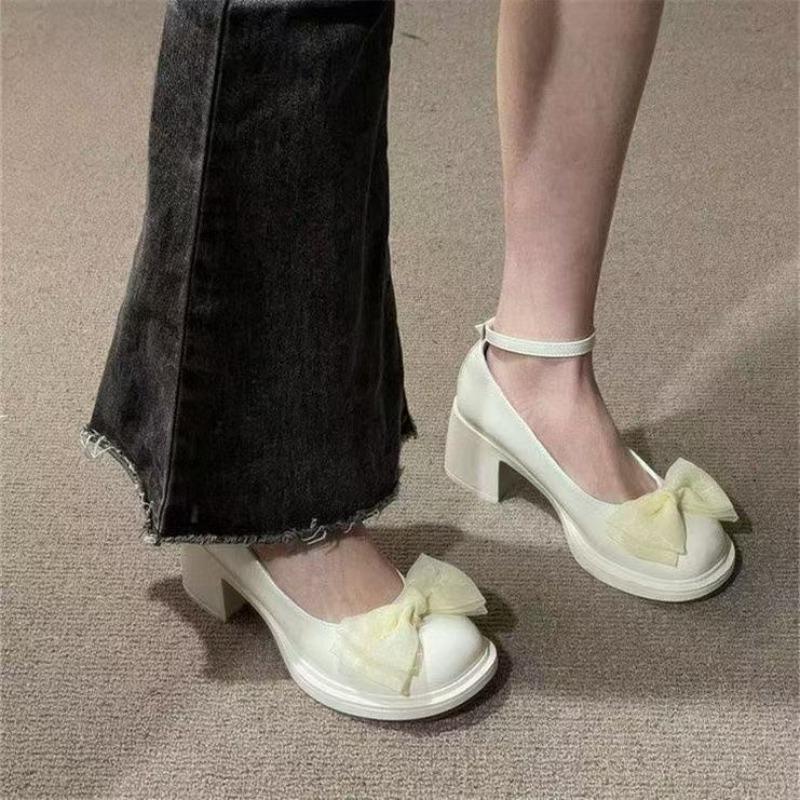 New Styles of Leather Shoes and Women's Shoes, Thick-soled, Heightening, Thick Heels, High Heels