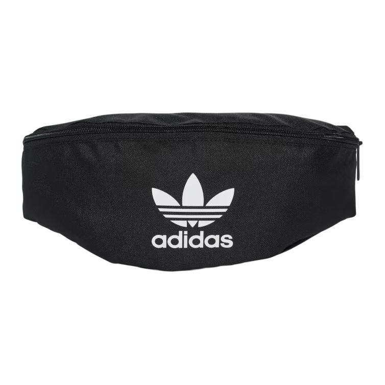 Adidas Adicolor Logo Print Zipper Closure Polyester Shoulder Crossbody Waist Bag Unisex bags Black IW0939 Black