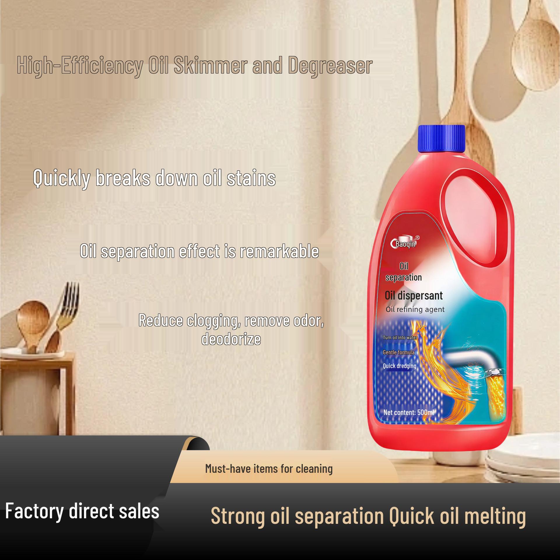 Powerful Solvent: Oil Separator & Dissolver for Drain, Stain, and Kitchen Cleaning