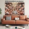 2D Happy 40th Birthday Rose Gold Backdrop, Elegant Adult Birthday Photography Background