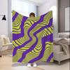 Swirly Pattern Blanket Microfiber Flannel Cover Blanket Bedroom Living Room Sofa Soft And Comfortable Home Decoration