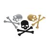 1 PC NEW Fresh 3D Skull Skeleton Metal Crossbones Car Label Skull Label Car Emblem Styling Stickers Accessories