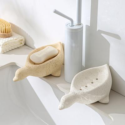 Creative Cave Duck Modeling Soap Drain Box Home Bathroom Shelf Washing Table Soap Box Bathroom Accessories Soap Box