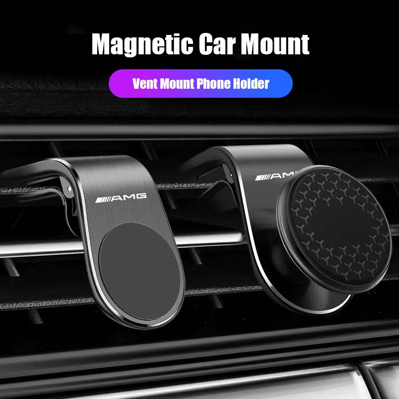 1pc Car Magnetic Phone Holder Air Vent Clip Mount Rotation For Mercedes Benz AMG A B C E G CLA W211 W203 W204 C260 E300L A200L