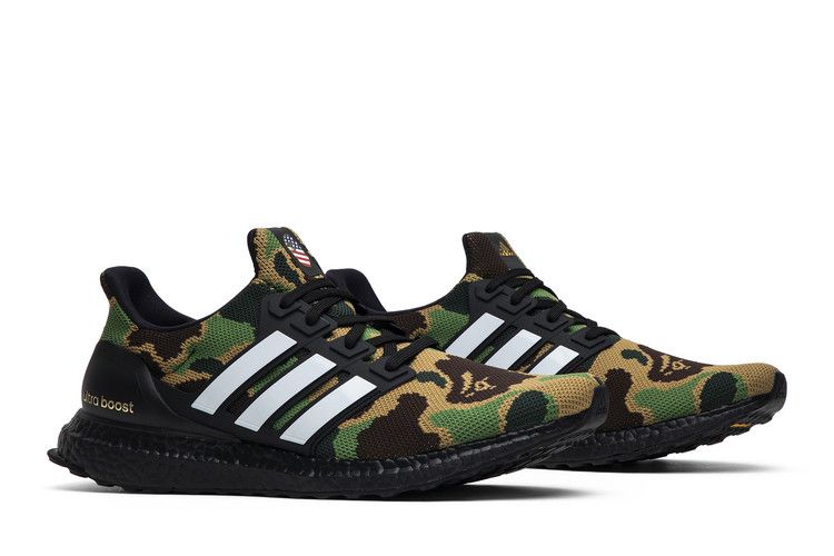 Men's Sneakers adidas Ultra Boost 4.0 Bape Camo Black/Green/Yellow