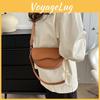 Stylish Vintage Women's Pu Saddle Bag 2023 Fall Casual Fashion Crossbody Bag With Magnetic Closure