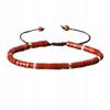Women's Bracelet Natural Stone Red Jasper 2 X 4 Mm Adjustable
