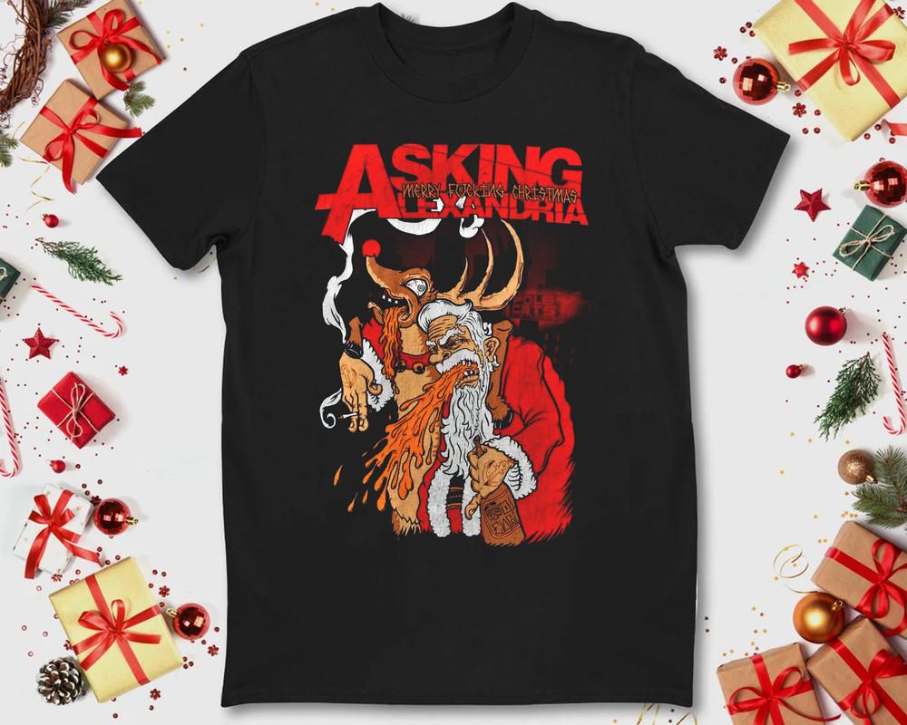 Asking Alexandria CHRISTMAS Men Tshirt Black All Sizes XA53 Unisex T-Shirt XXXL