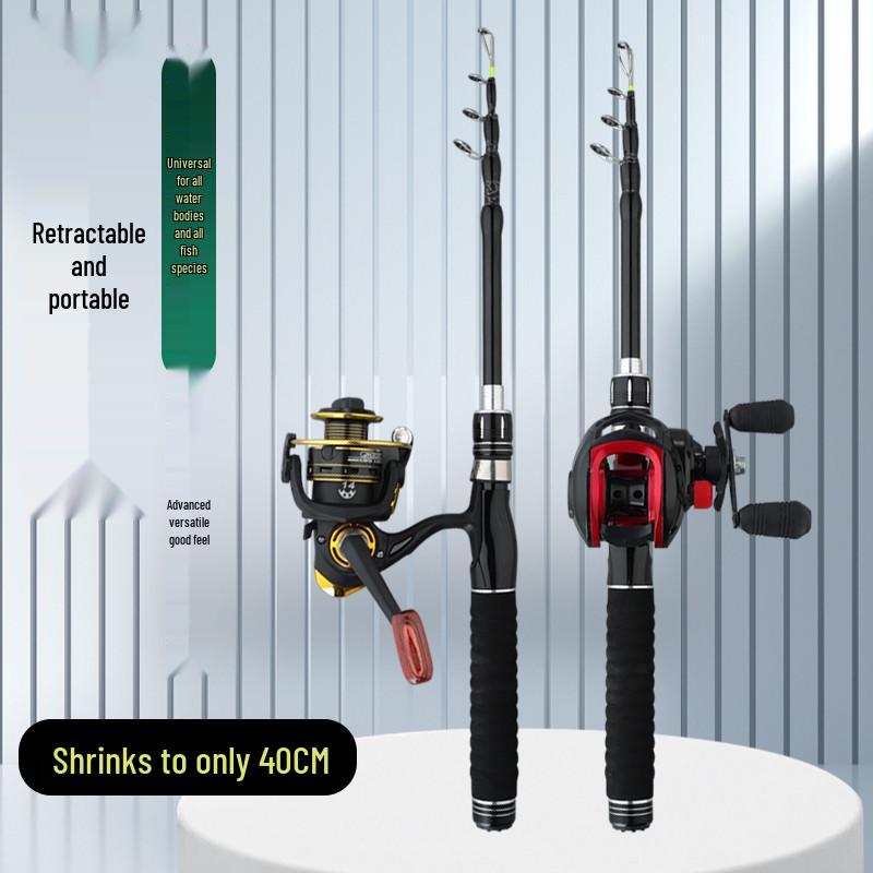 Children's Ultra-Short Portable Sea Rock Lure Fishing Rod Set with Guides for Long-Distance Casting