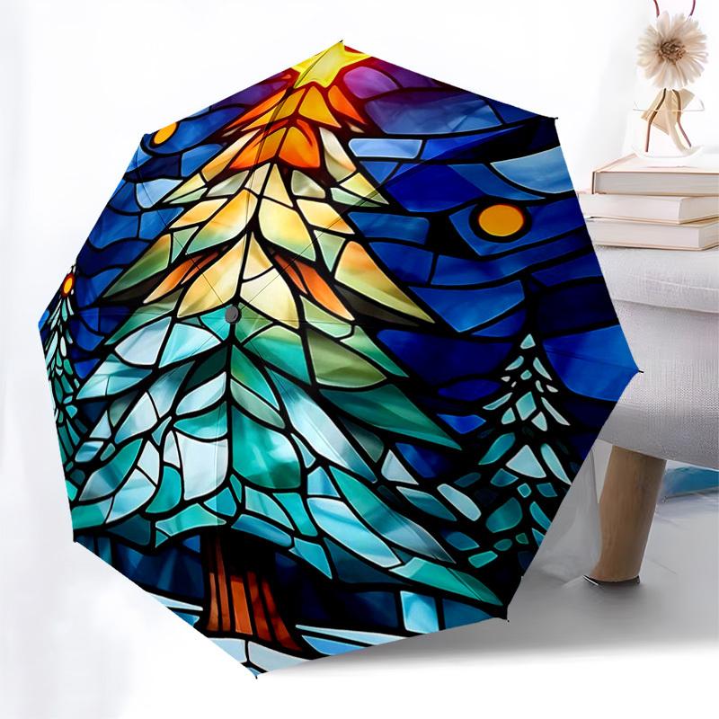 

1pc Pretty Cutters Skull Logo Automatic Folding Umbrella, Portable 3-Fold Design with 8-Bone Frame, Perfect for Outdoor Use, Festive Gifts, Travel, Da