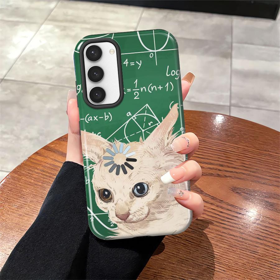 

Soft Cover Capa Phone Case for Samsung Galaxy S25 A36 A16 S25Ultra A56 S24 Ultra S23Ultra S20 FE A26 S23 A Thinking Cat Galaxy S24