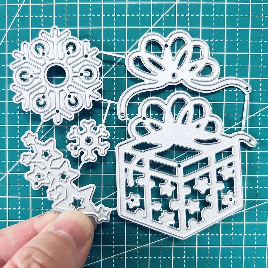 Birthday Gift Box Celebration Elements Metal Cutting Dies Embossing Stencils For DIY Photo Album Decor Greeting Paper Card Making Crafts