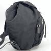 PRADA Tessuto Nylon Backpack Rucksuck Daypack Drawstring Leather B4650F Black Triangle Logo Plate