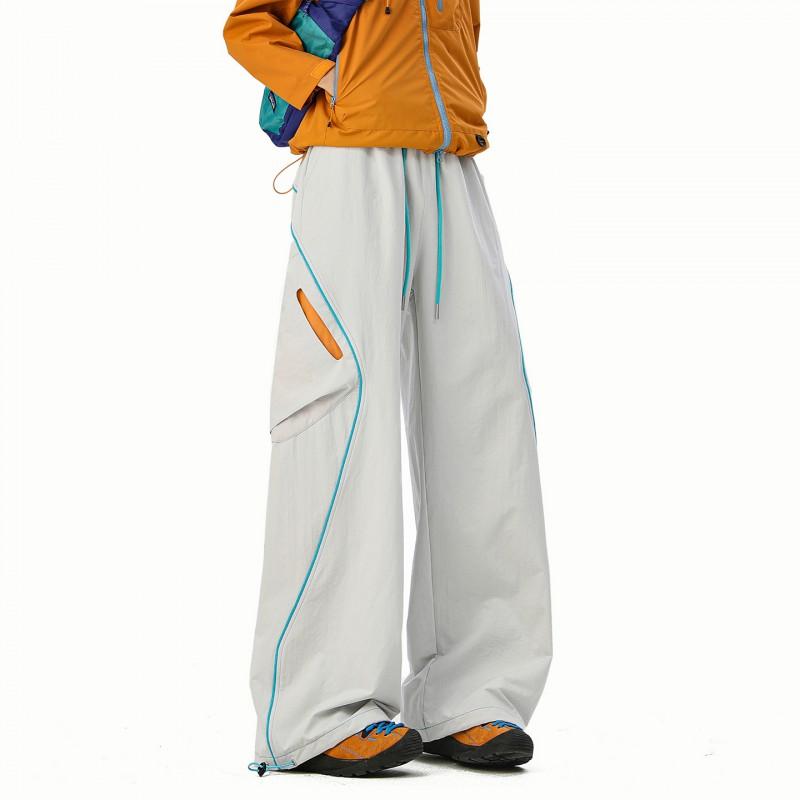 Unisex Outdoor Bergsteigerstil Cargohosen Lockerer Schnitt Streetwear Wanderhosen