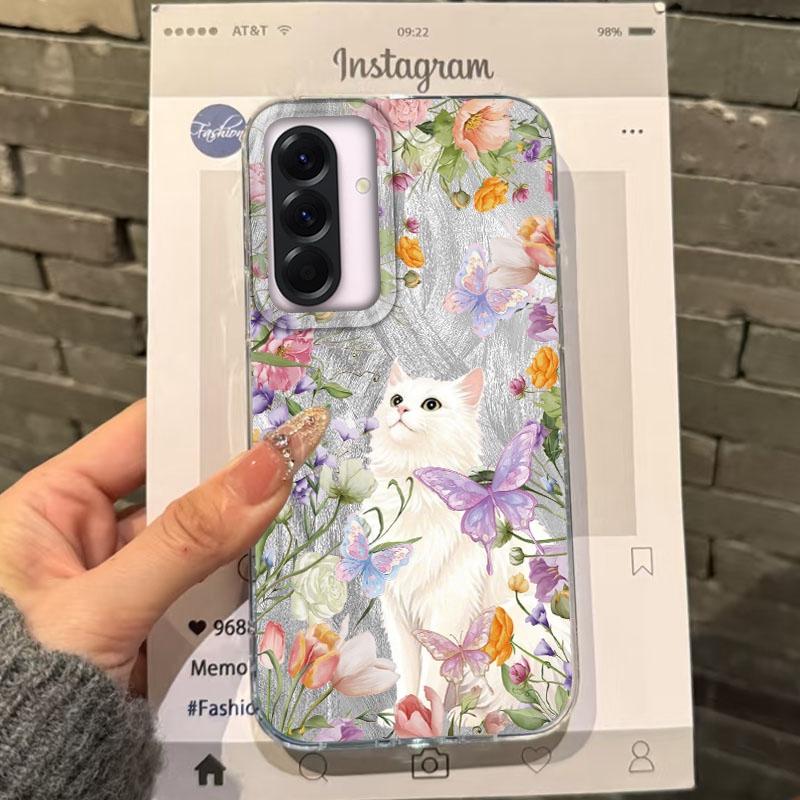 Cartoon Cat Dolphin Girls Case For Samsung Galaxy A56 A16 A26 A36 A06 A55 A35 A25 A15 A12 A32 A54 S24 S25 S22 S23 FE Funda Cover