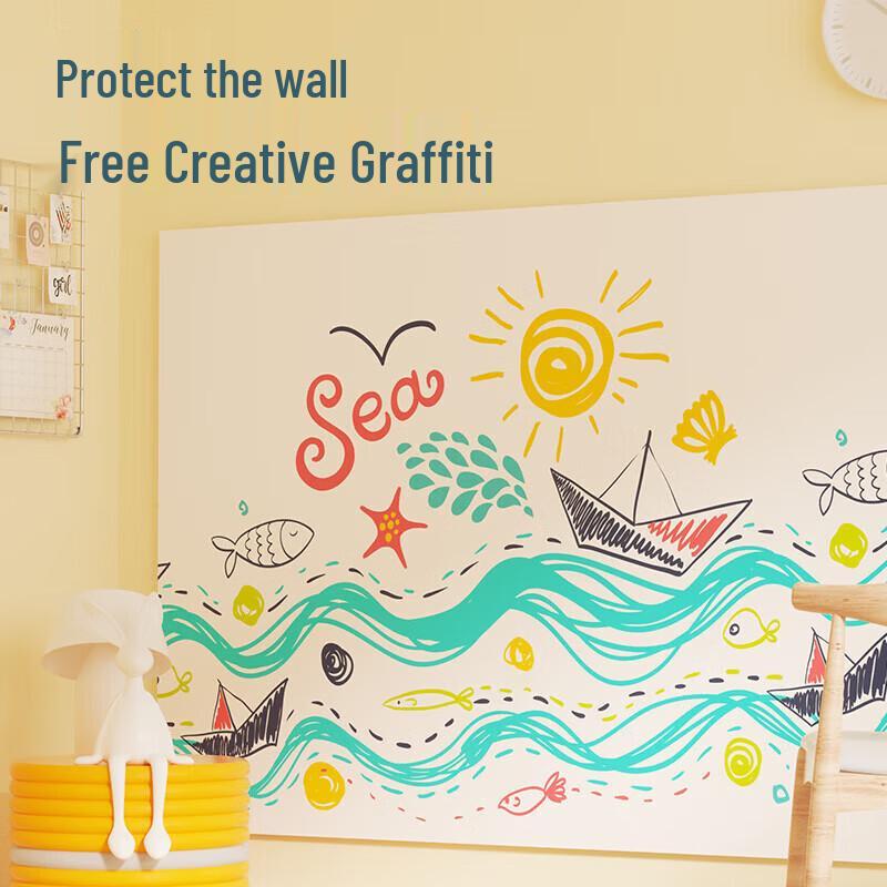 Deli Removable Self-Adhesive Whiteboard Wall Sticker 200x90cm