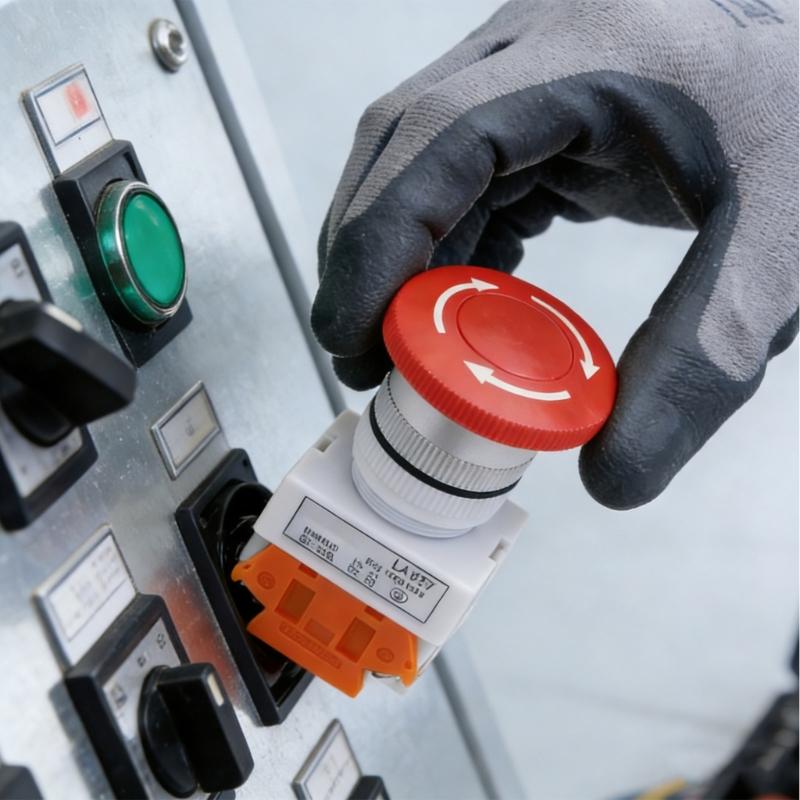 Light Mushroom Emergency Stop Push Button Switches Illuminated Shut Estop Button 1 NC 1 NO 660V 10A