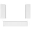 4 Piece TV Cabinet Set White Particleboard