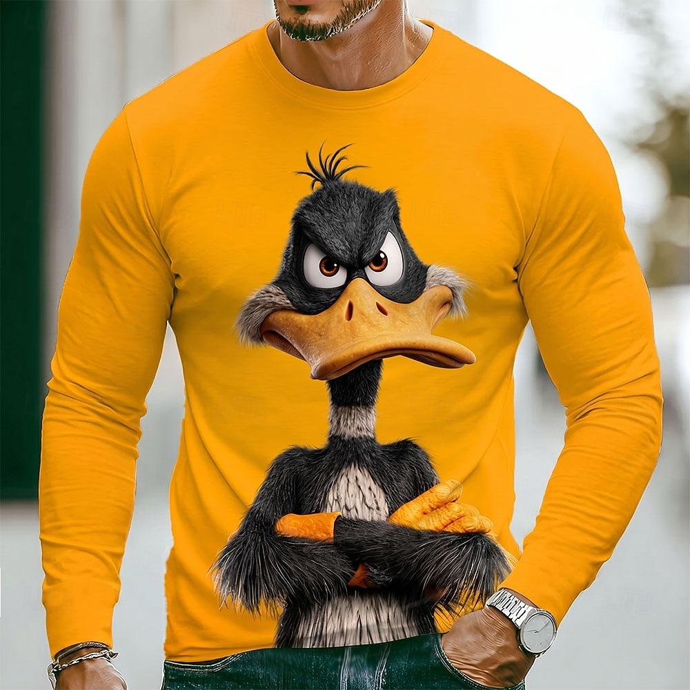 Men's Animal Funny T Shirt Short Sleeve T Shirt 3D Print Crew Neck Shirt Exaggerated Designer Party Holiday