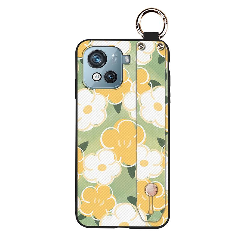 Soft case Wrist Strap Phone Case For Blackview Oscal C80 Shockproof Anti-dust Oil Painting Wristband Durable Kickstand