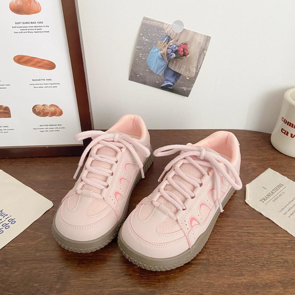 Retro Spring and Autumn New Ugly Cute Women Niche Platform Casual Versatile 2025 Board Shoes Milk Yellow Ins Tide Moral Training Shoes