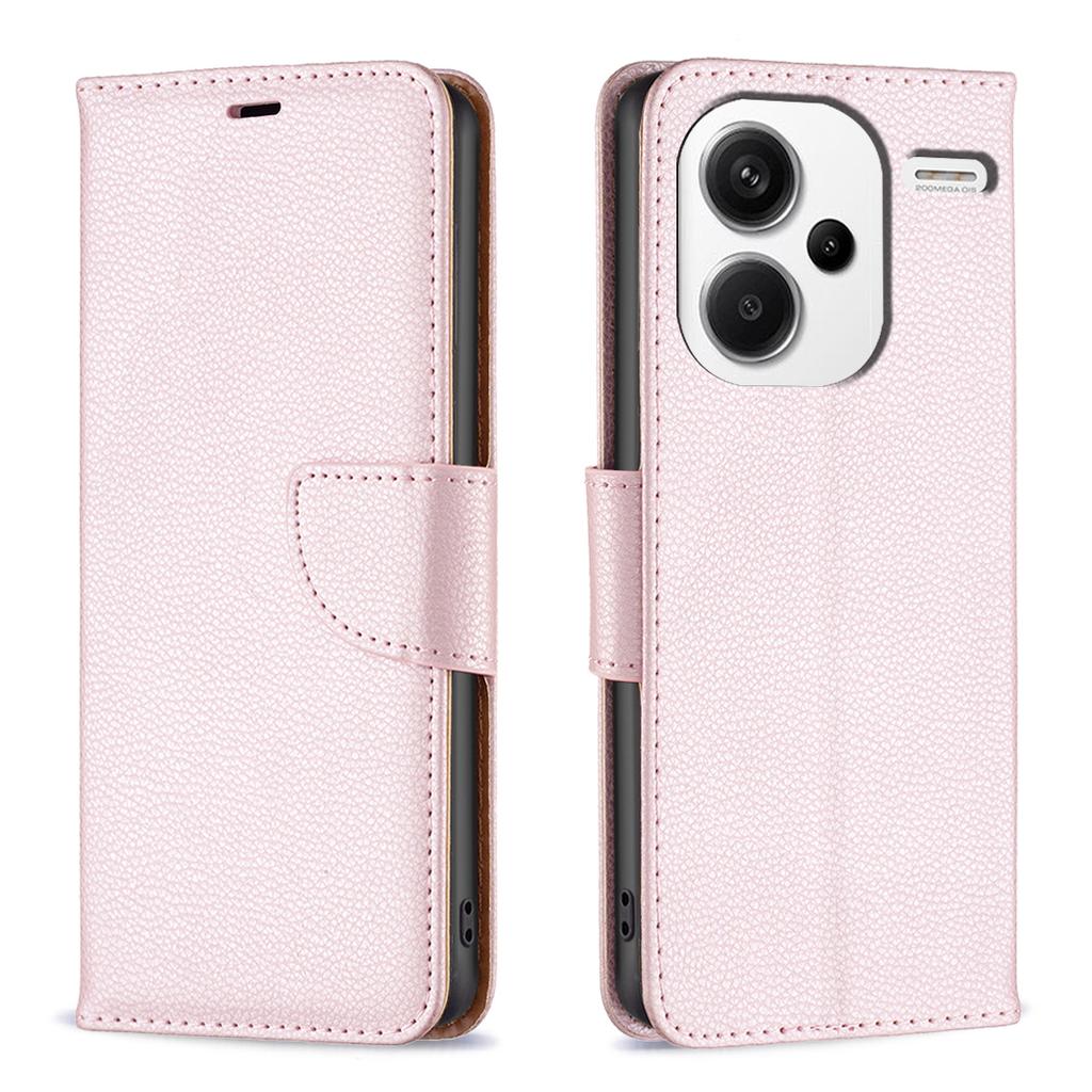 Für Xiaomi Redmi Note 13 Pro+ 5G Brieftasche Hülle PU Leder Litschi Textur Klapphandyhülle