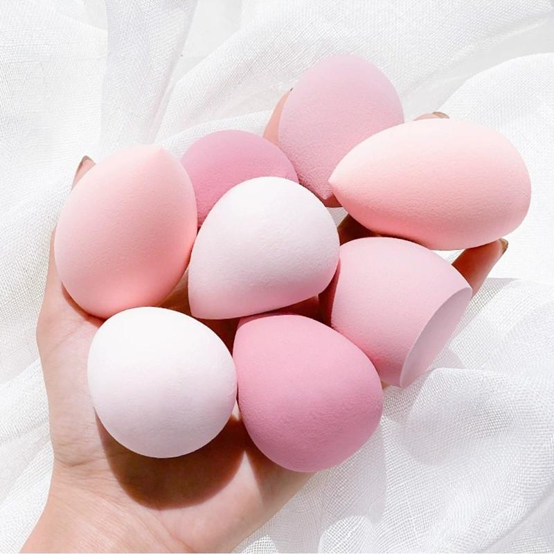8 Pieces/set Do Not Eat Powder Set Makeup Puff Soft and Delicate Water Droplet Cushion Sponge Storage Wet and Dry Makeup Egg