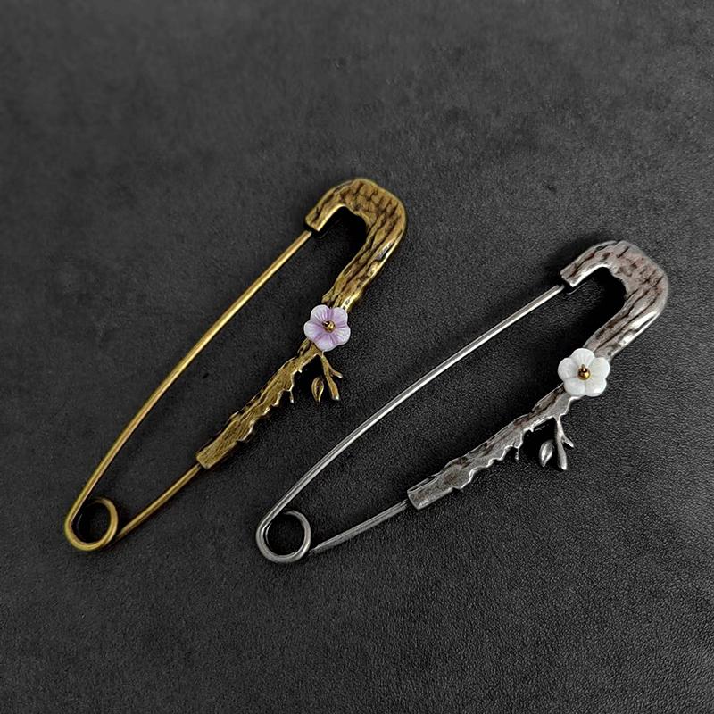 Blommeblomst Store Pins Til Tøj Metal Sikkerhedsnåle Jeans Kjole Tørklæde Justerbare Pins