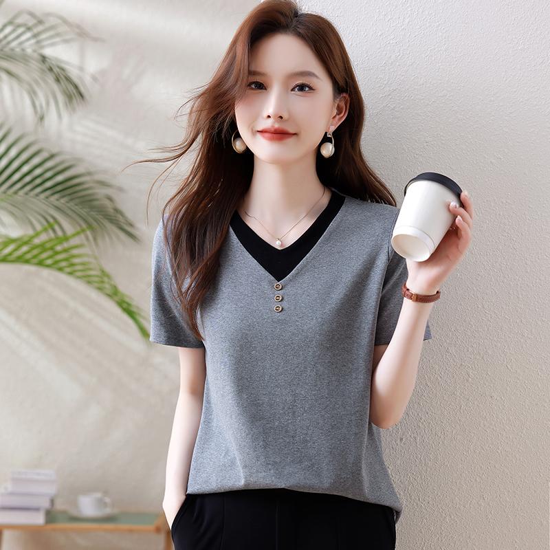 Short sleeved sports T-shirt women s summer loose casual T-shirt 2XL