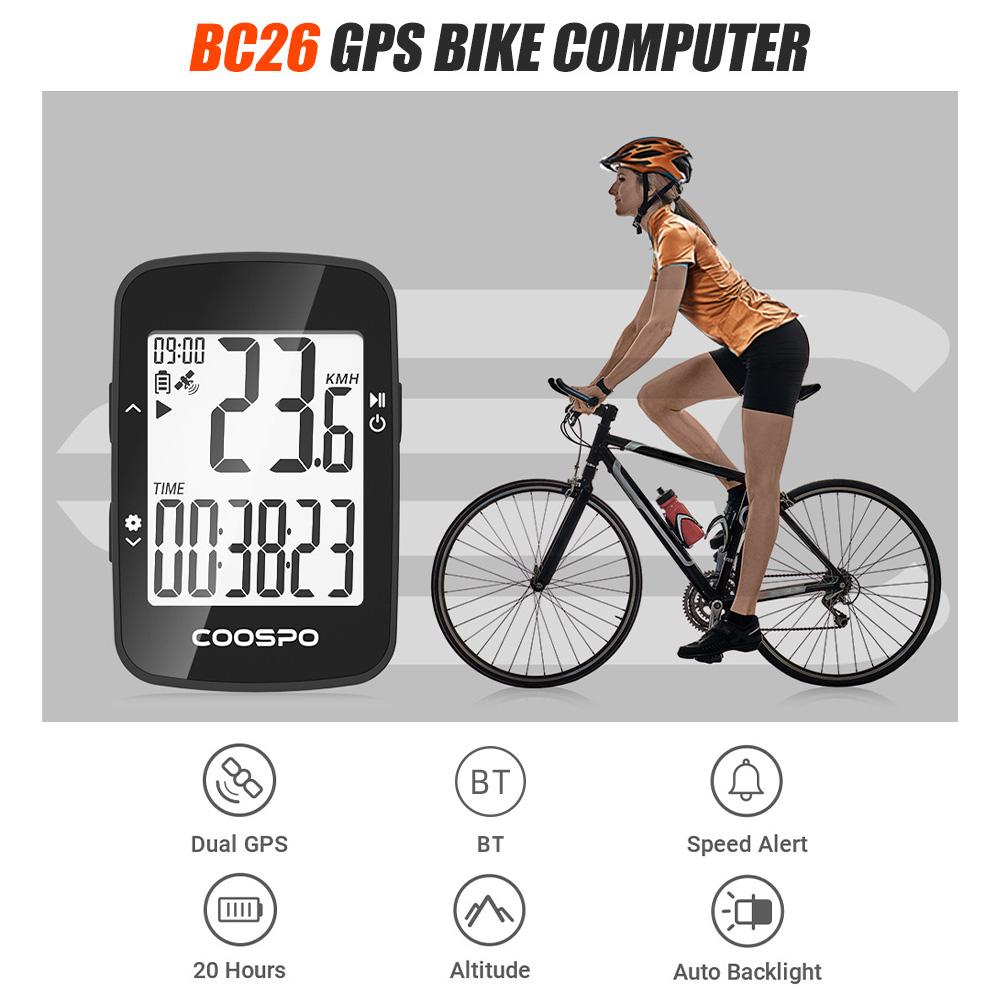 Bike GPS Computer Multifunctional Wireless Bicycle Computer with Auto Backlight Waterproof Odometer