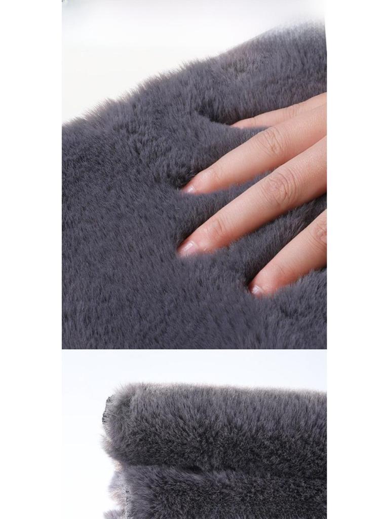 Zesílené teplé pletené chrániče kolen z umělé králičí kožešiny pro studené nohy - Podzim/Zima Nové